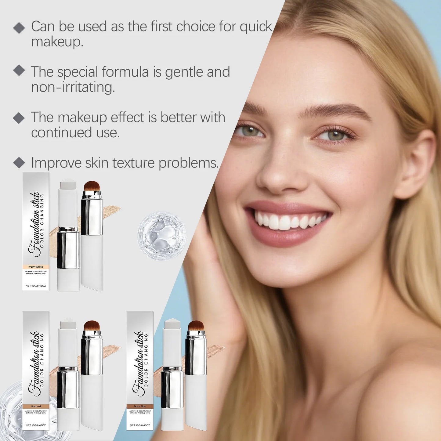 Velique™ Instant Flawless Foundation Stick (Buy 1 Get 1 FREE)