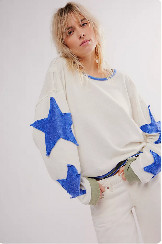 Star-Embroidered Crewneck